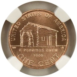 アメリカ 2009 1セント 銅貨 NGC MS68RD エイブラハム・リンカーン 誕生と幼少期 3400886028