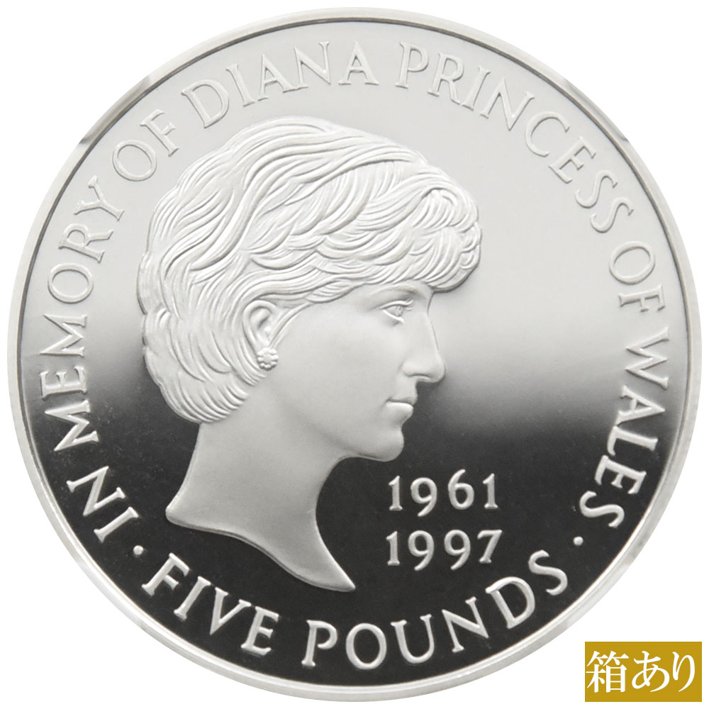 イギリス 1999 エリザベス2世 5ポンド 銀貨 NGC PF 69 ULTRA CAMEO ダイアナ妃追悼記念 3957209050