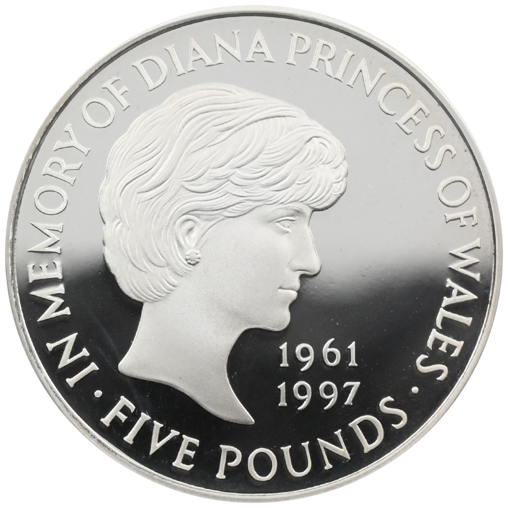 イギリス 1999 エリザベス2世 5ポンド 銀貨 PCGS PR69DCAM ダイアナ妃追悼記念 46247523