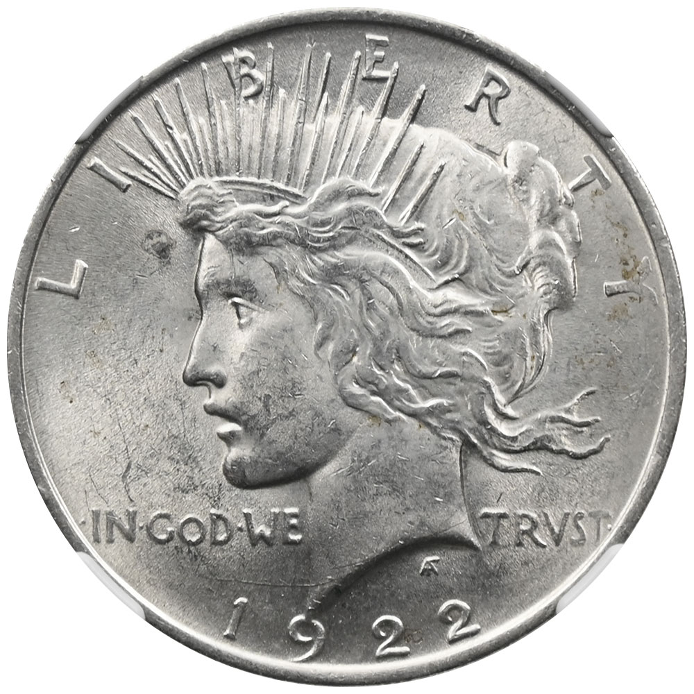 アメリカ 1922 1ドル 銀貨 NGC MS62 シルバーイーグル 自由の女神 リバティ 6651570001