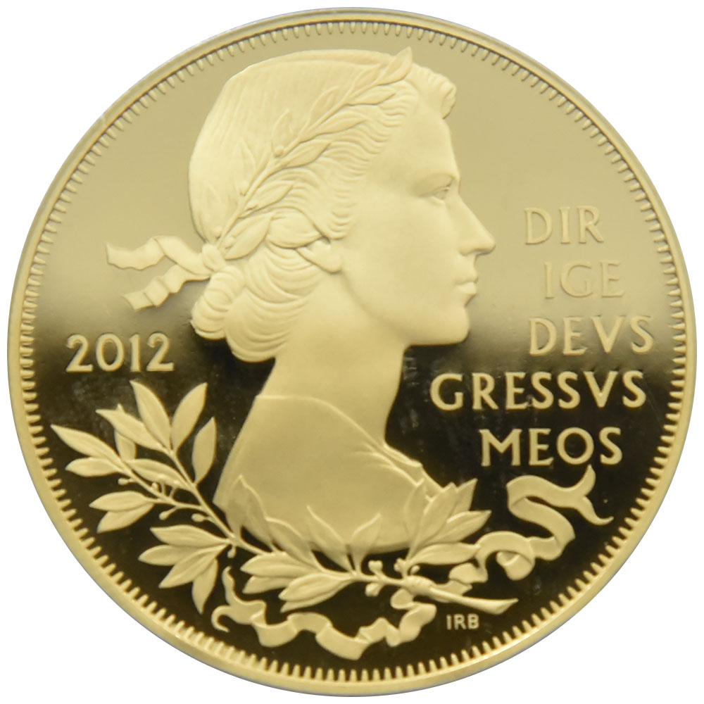 イギリス 2012 エリザベス2世 5ポンド銀貨 金メッキ PCGS PR70DCAM エリザベス2世即位60周年記念 17235823