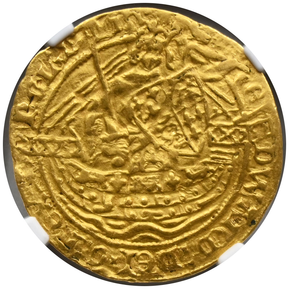 イングランド (1356-61) エドワード3世 1/2ノーブル 金貨 NGC XF45 6445869001