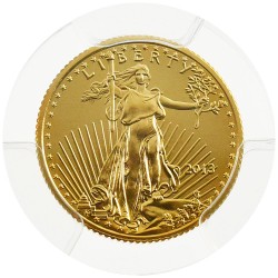 アメリカ 2013 5ドル 1/10オンス 金貨 PCGS MS70 イーグル 27406555