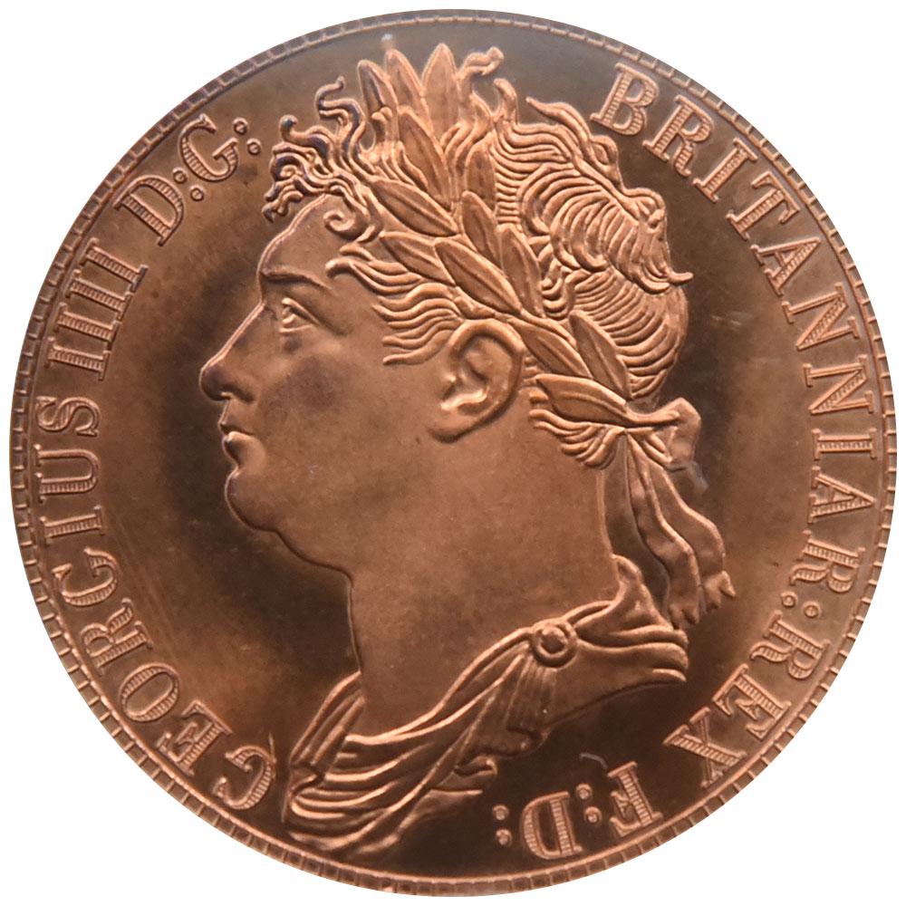 イギリス 1830 ジョージ4世 クラウン 銅貨 PCGS MS67RB ウェールズ