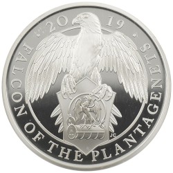 イギリス 2019 エリザベス2世 2ポンド 1オンス 銀貨 PCGS PR70DCAM クイーンズビースト プランタジネット朝のファルコン 36152302