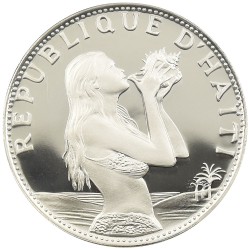 ハイチ 1973 50グールド 銀貨 PCGS PR69DCAM 貝を持つ少女 マーメイド 56966469