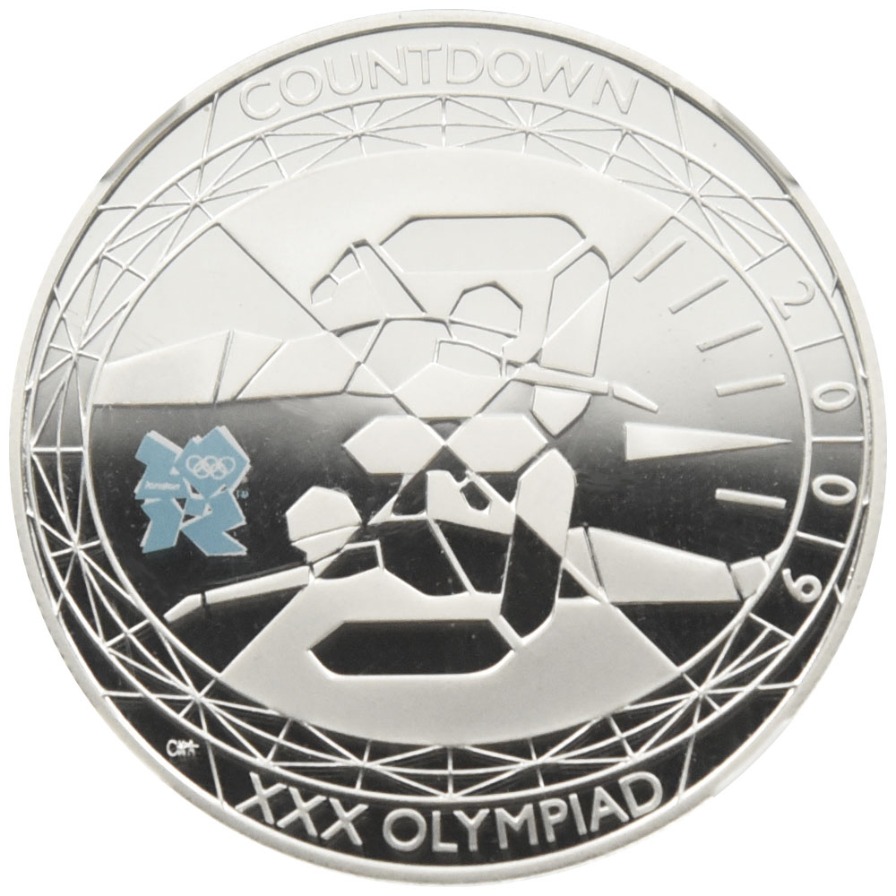 イギリス 2009 エリザベス2世 5ポンド 銀貨 NGC PF70UC ロンドンオリンピックカウントダウン記念 1207379049