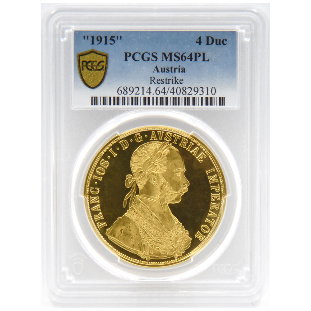 1915 オーストリア 1ダカット 金貨 フランツ ヨーゼフPCGS