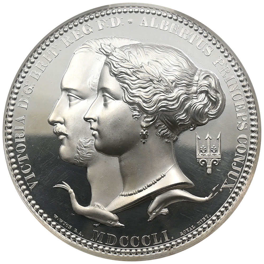 イギリス 1851 ヴィクトリア メダル 銀貨 NGC MS64 ロンドン万国博覧会記念 2146481001
