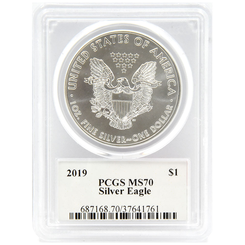 アメリカ 2019 1ドル1オンス 銀貨 PCGS MS 70 シルバーイーグル 37641761