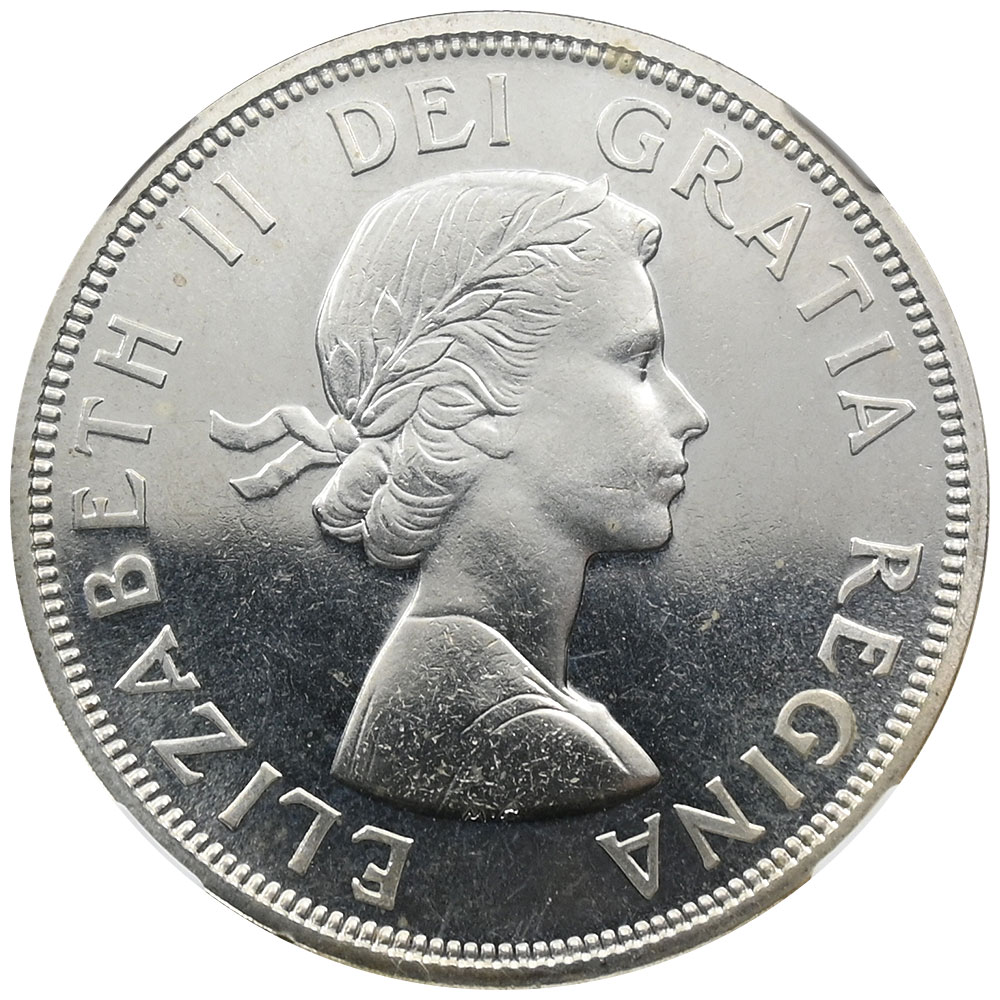 カナダ 1964 エリザベス2世 1ドル 銀貨 NGC PL66 シャーロットタウン会議100周年記念 6653466053