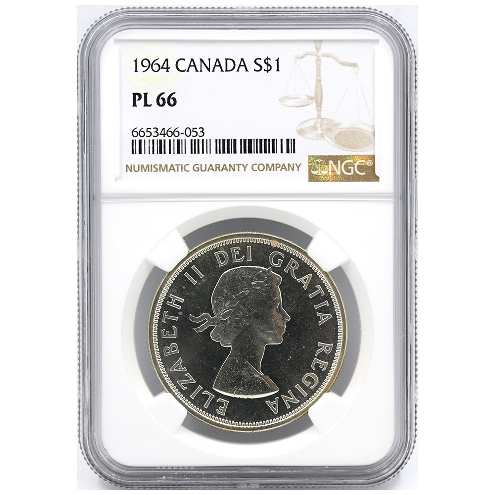 カナダ1ドル銀貨 NGC SP 66 エリザベス2世種類外国貨幣硬貨 ...