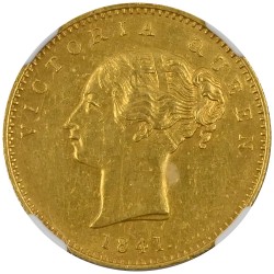 インド 1841.(B&C) ヴィクトリア モハール 金貨 NGC AU DETAILS 4787476001