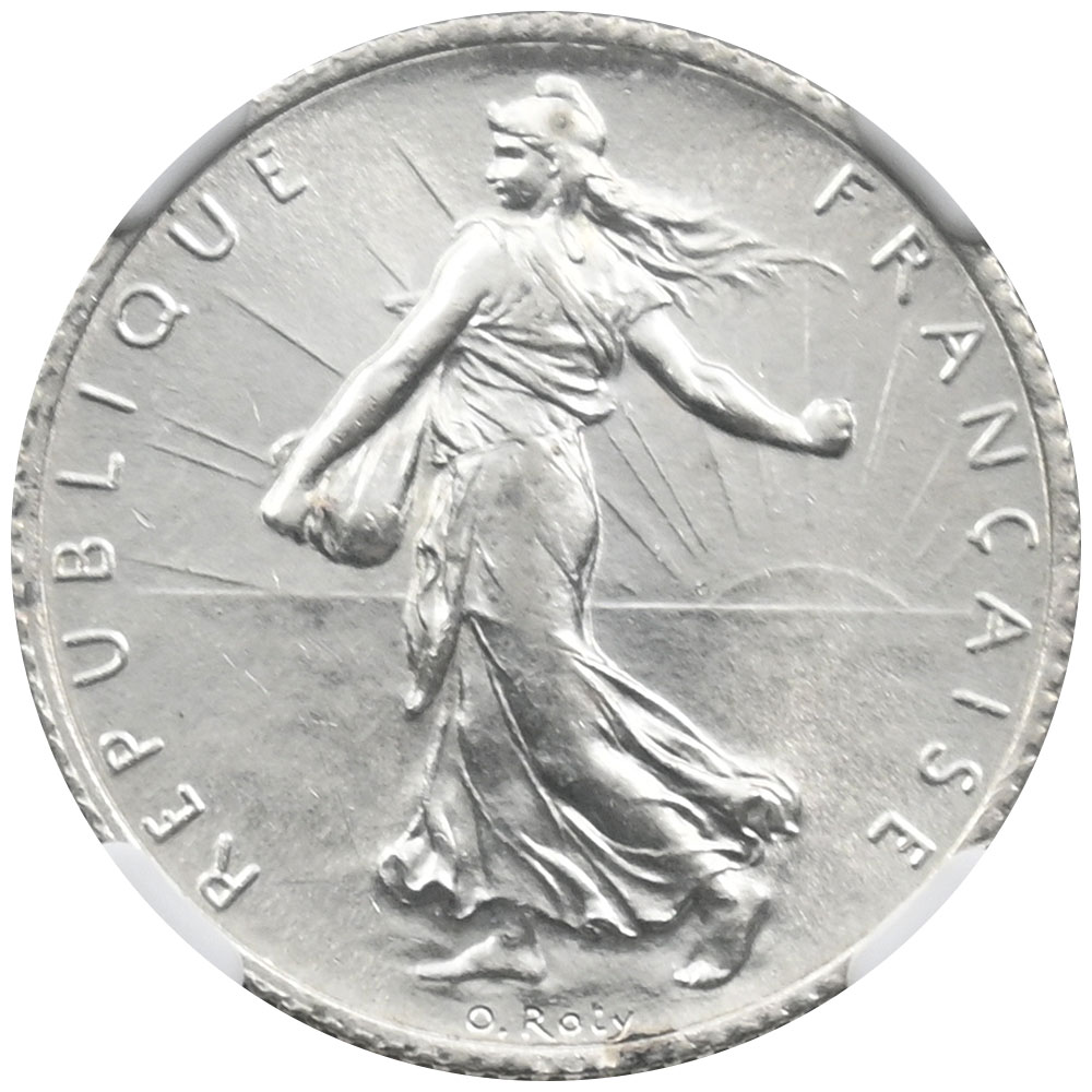 フランス 1919 フラン 銀貨 NGC UNC  種を蒔く人 6747851017