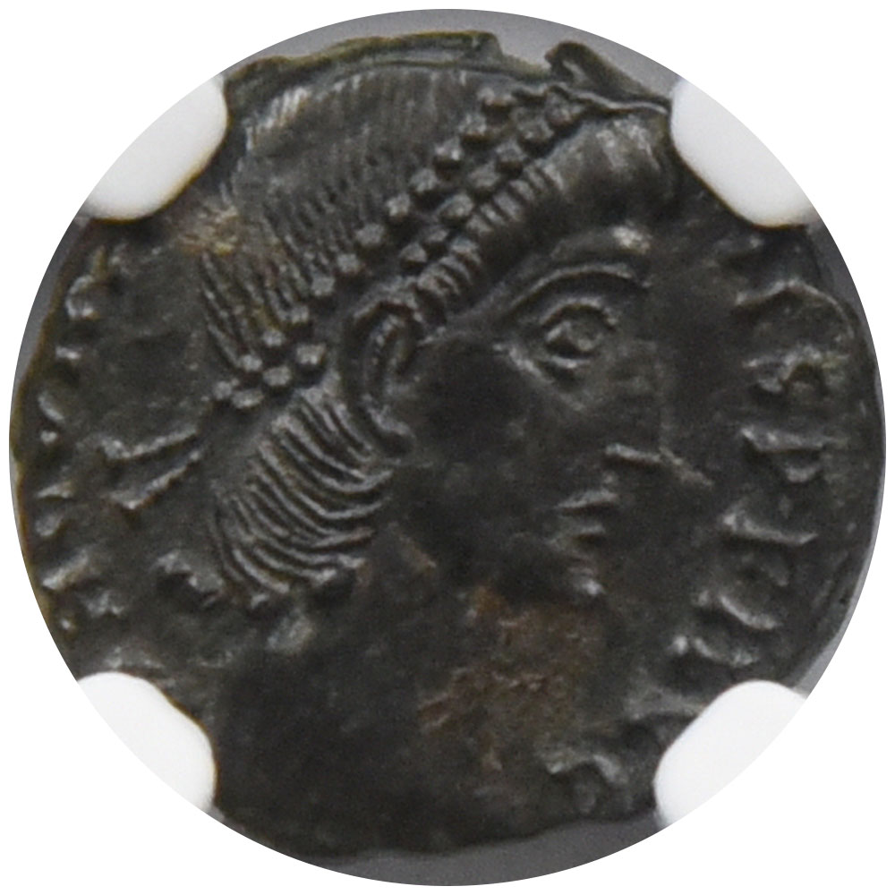 ローマ帝国 AD 337-350 コンスタンス1世 ヌムス 銅貨 NGC AU 6555214075
