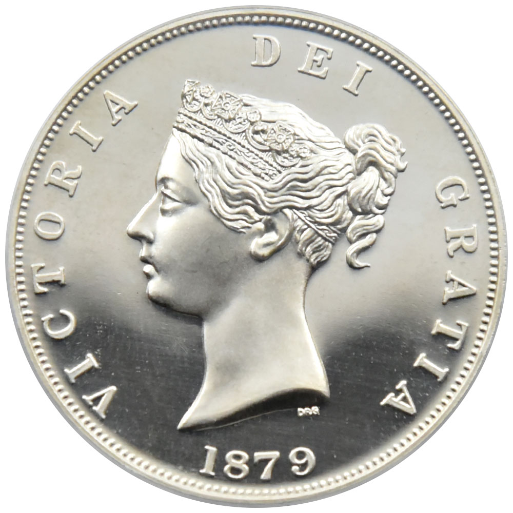 イギリス ”1879” ヴィクトリア クラウン 銀貨 PCGS PR68DCAM X#81 INA レトロイシュー スリーグレーセス 37907806