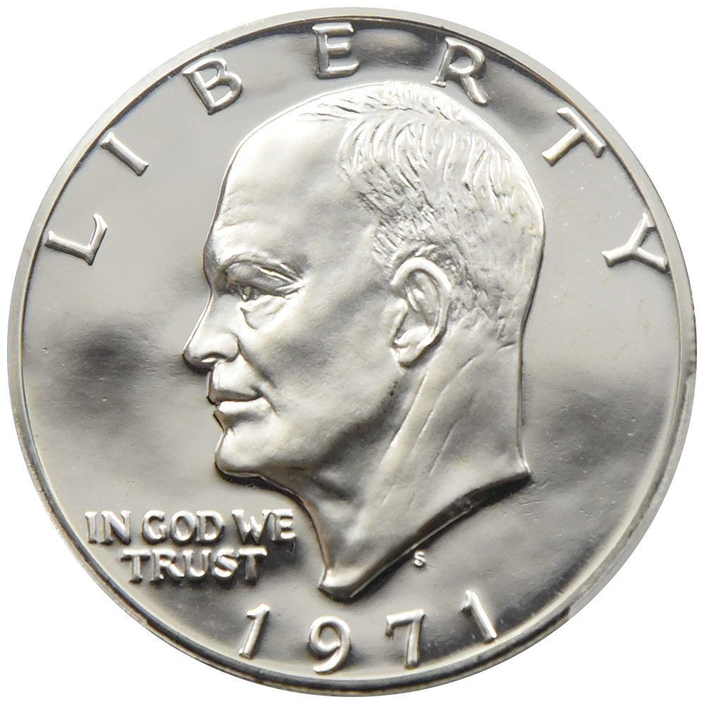 アメリカ 1971-S アイゼンハワー大統領 1ドル 銀貨 PCGS PR69DCAM 44784438