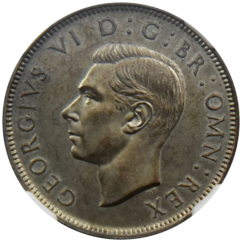 イギリス 1937 ジョージ6世 2シリング 銀貨 NGC PF 63 2827078034