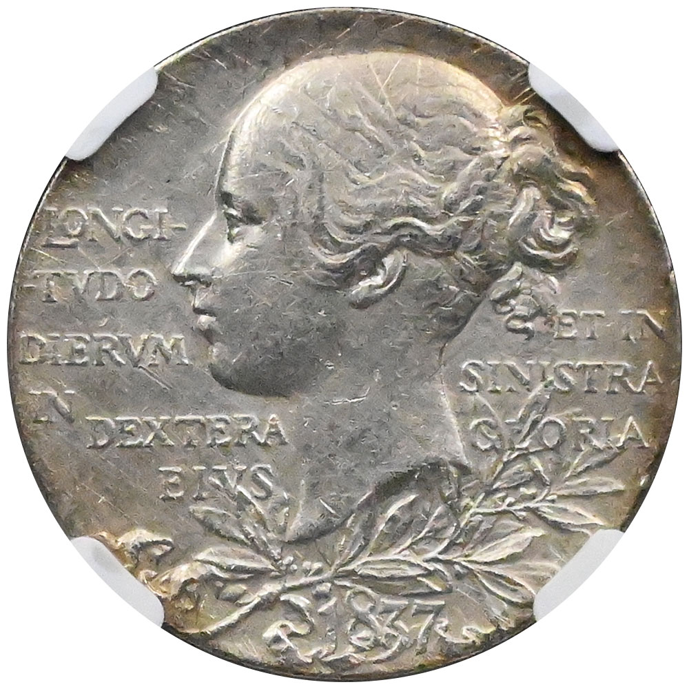 イギリス 1897 ヴィクトリア女王 メダル 銀貨 NGC UNC DETAILS ダイアモンドジュビリー 6410042073