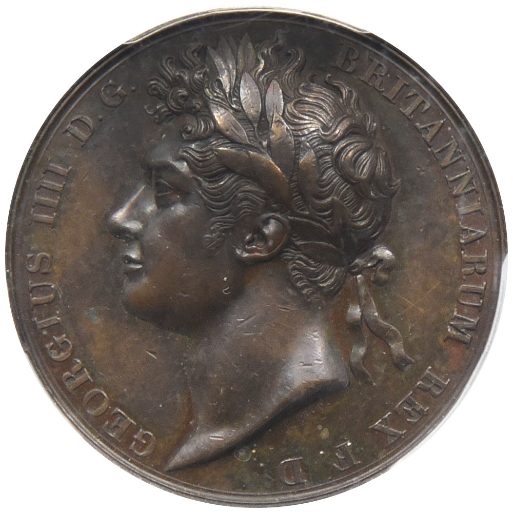 イギリス 1821 ジョージ4世 メダル 銅貨 PCGS SP55 80712859