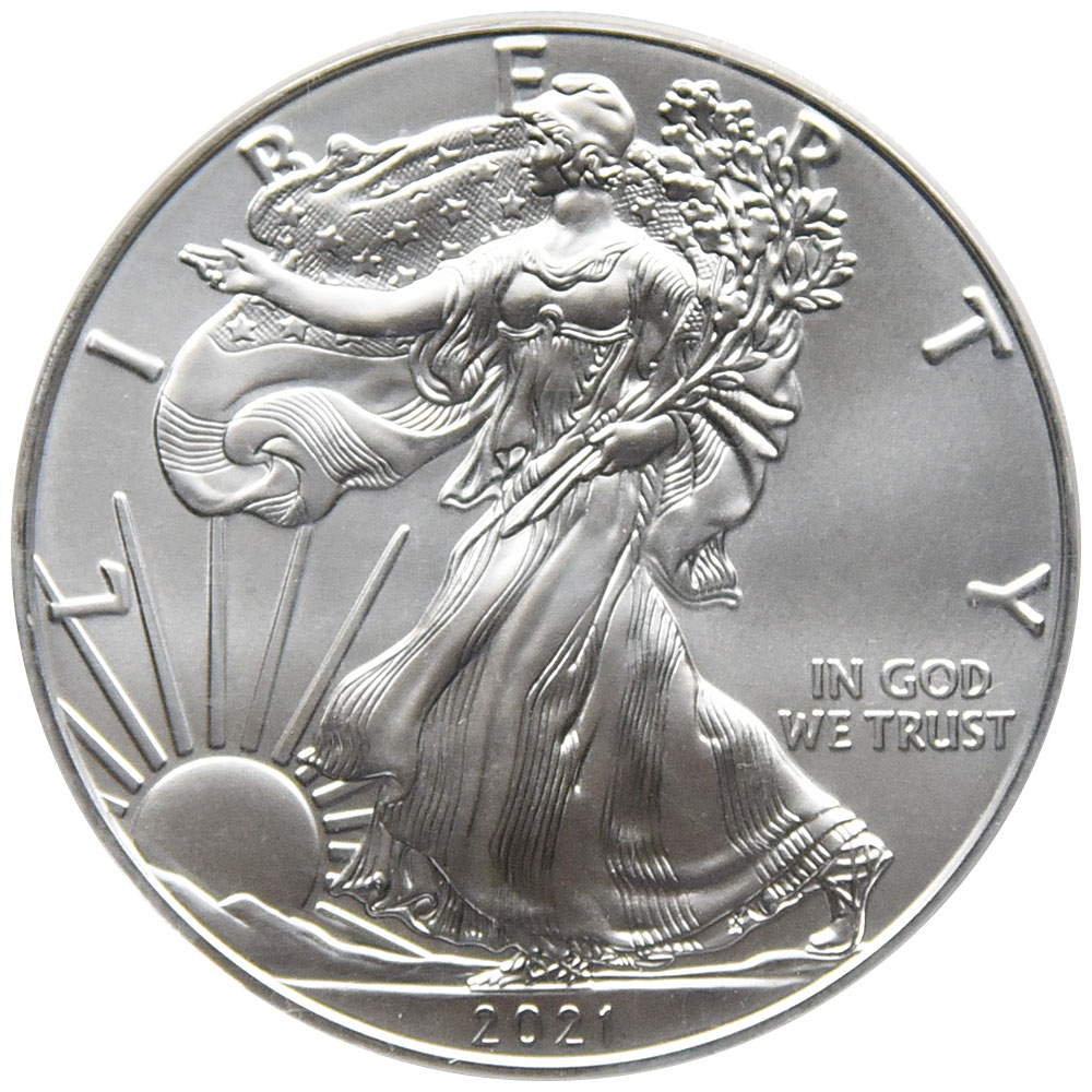 アメリカ 2021-(P) 1ドル1オンス 銀貨 PCGS MS70 シルバーイーグル 1型 自由の女神 リバティ 41555270