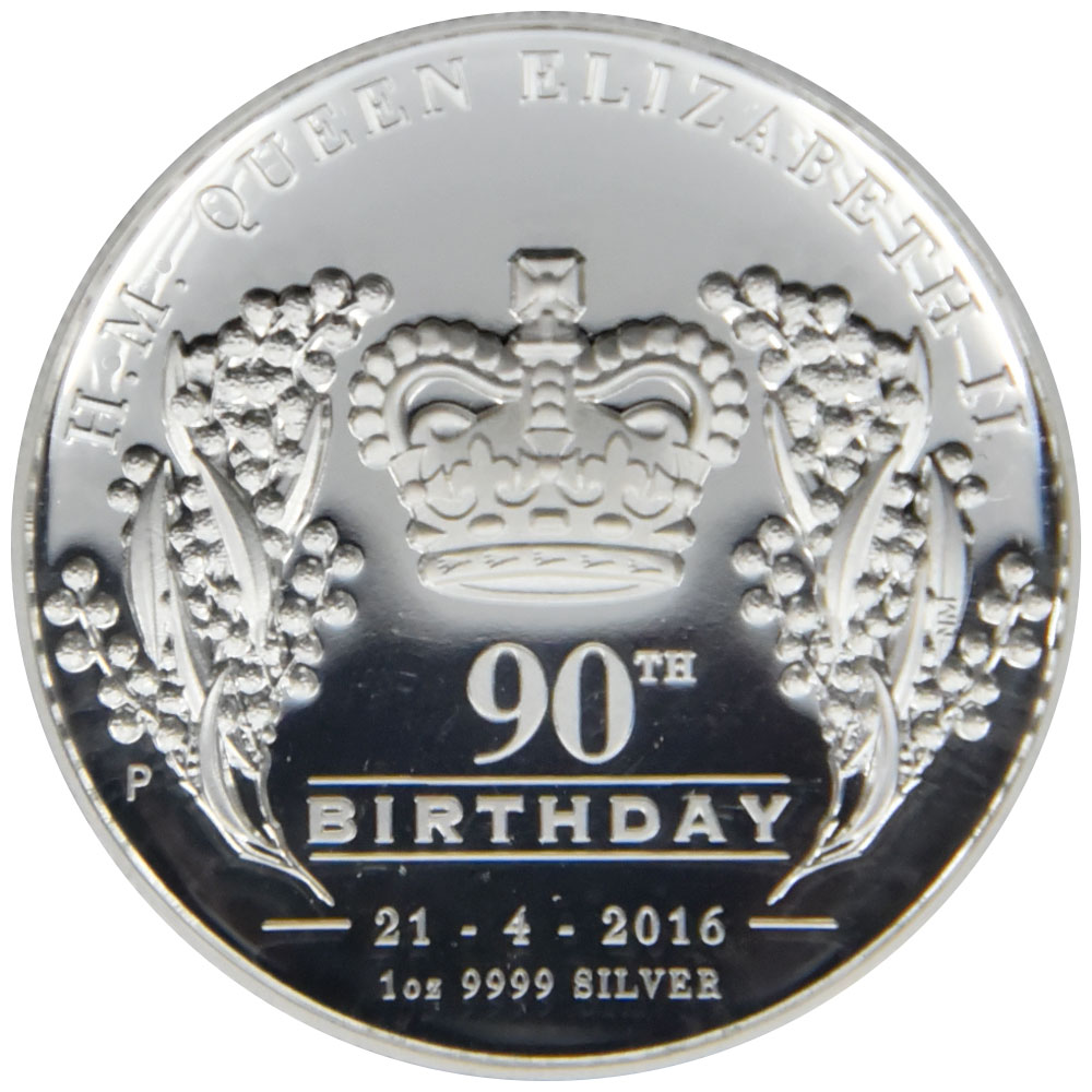 オーストラリア 2016-P エリザベス２世 1ドル1オンス 銀貨 PCGS PR70DCAM 生誕90周年記念 81321812