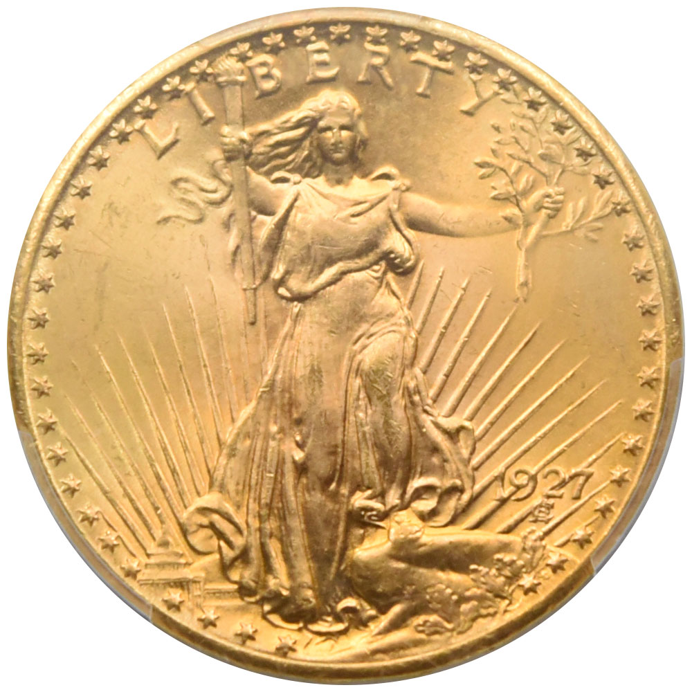アメリカ 1927 20ドル 金貨 PCGS MS65 イーグル 44890502