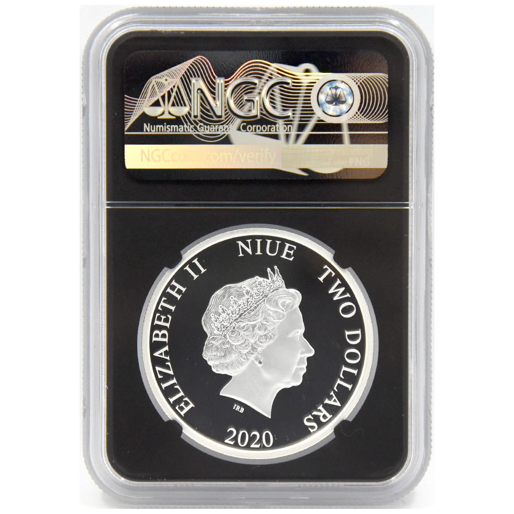 ニウエ 2020 エリザベス2世 2ドル 銀貨 NGC PF 70 ULTRA CAMEO