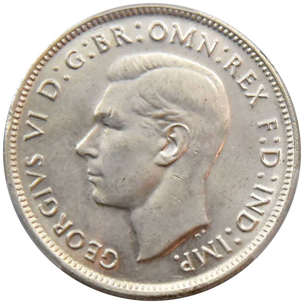 オーストラリア 1947 ジョージ6世 1フローリン 銀貨 PCGS MS63 37133175