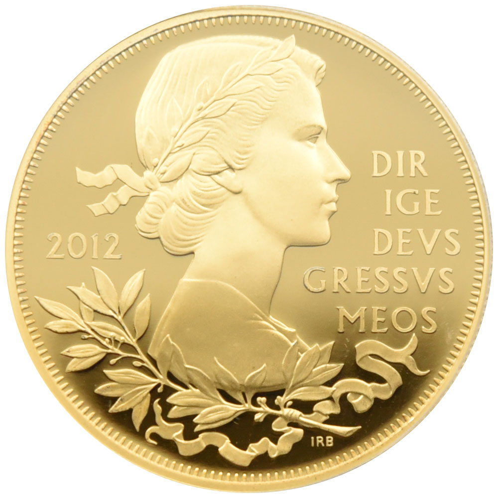 イギリス 2012 エリザベス2世 5ポンド 金メッキ銀貨 PCGS PR69DCAM 即位60周年記念 ダイアモンドジュビリー 40906978