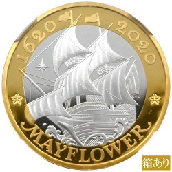 イギリス 2020 エリザベス2世 2ポンド 銀貨 NGC PF70UC メイフラワー号出航400周年 2106833048