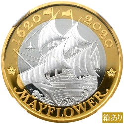 イギリス 2020 エリザベス2世 2ポンド 銀貨 NGC PF70UC メイフラワー号出航400周年 5878502041