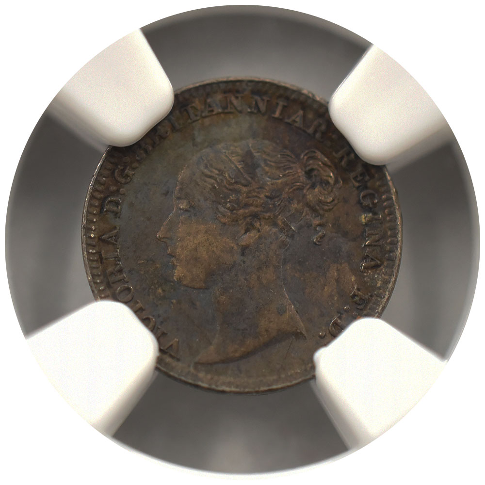 イギリス 1885 ヴィクトリア 1ペニー 銀貨 NGC UNC DETAILS マウンディコイン 3807999004