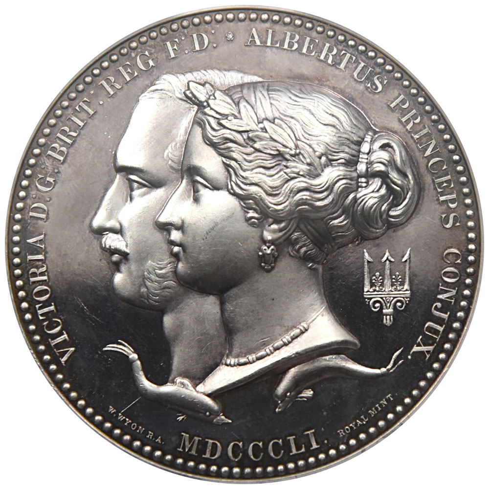 イギリス 1851 ヴィクトリア メダル 銀貨 NGC MS63 ロンドン万国博覧会記念 3956063006