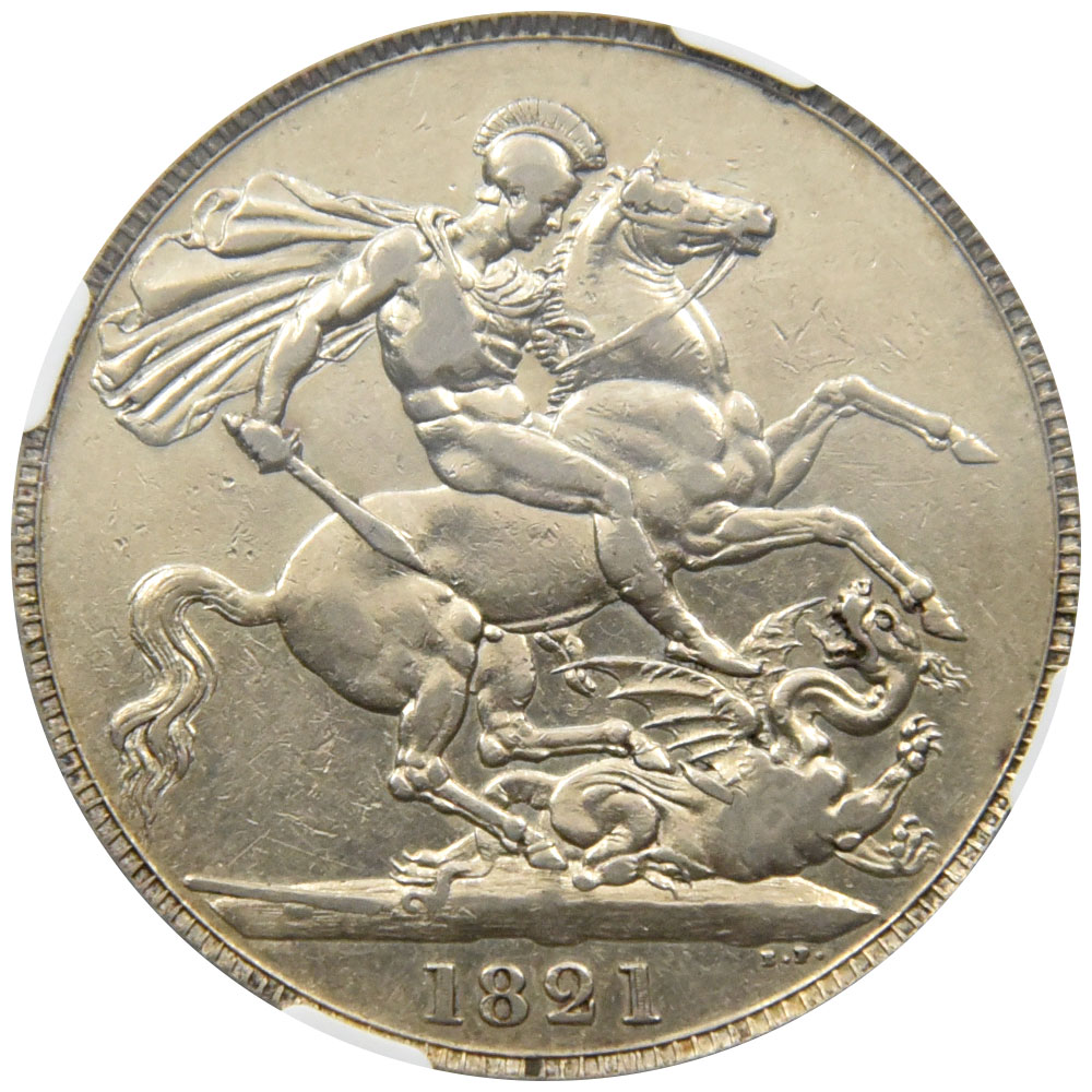 大英帝国のシルバー・クラウン　1/2クラウン銀貨（マルタ）1820年