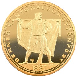スイス 1991 1000フラン 金貨 PCGS PR69DCAM  カントナル射撃祭 ベルン州 28924417