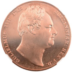 イギリス 1835-DATED ウィリアム4世 クラウン 銅貨 NGC PF68RD スリーグレーセス 6153849004