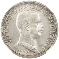 イタリア 1914R エマヌエレ3世 2リラ 銀貨 NGC MS63 クァドリガ 6753146006