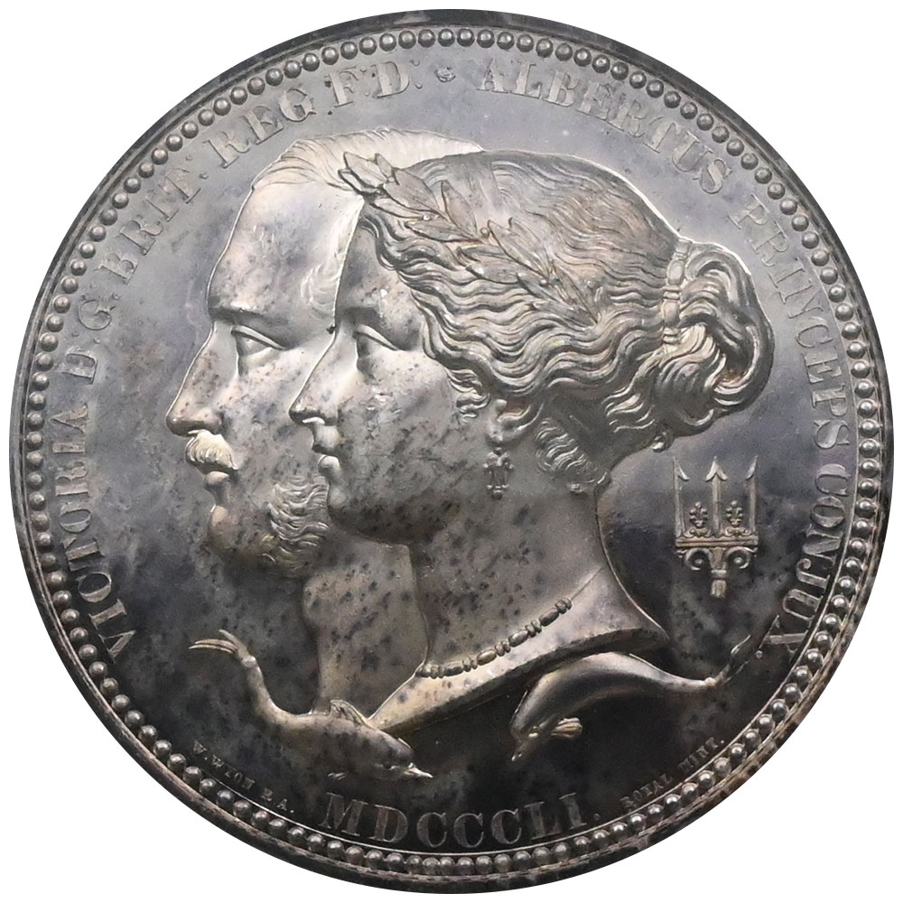 イギリス 1851 ヴィクトリア メダル 銀貨 NGC MS63 ロンドン万国博覧会 