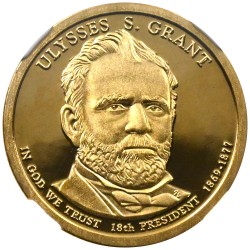アメリカ 2011 1ドル 黄銅メッキ銅貨 NGC PF70UC アメリカ18代大統領 ユリシーズ・グラント 3487412063