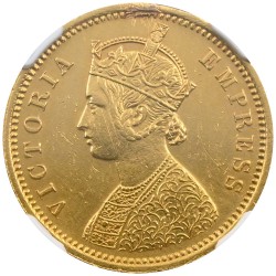 インド 1881(C) ヴィクトリア女王 モハール 金貨 NGC AU DETAILS 6655579033