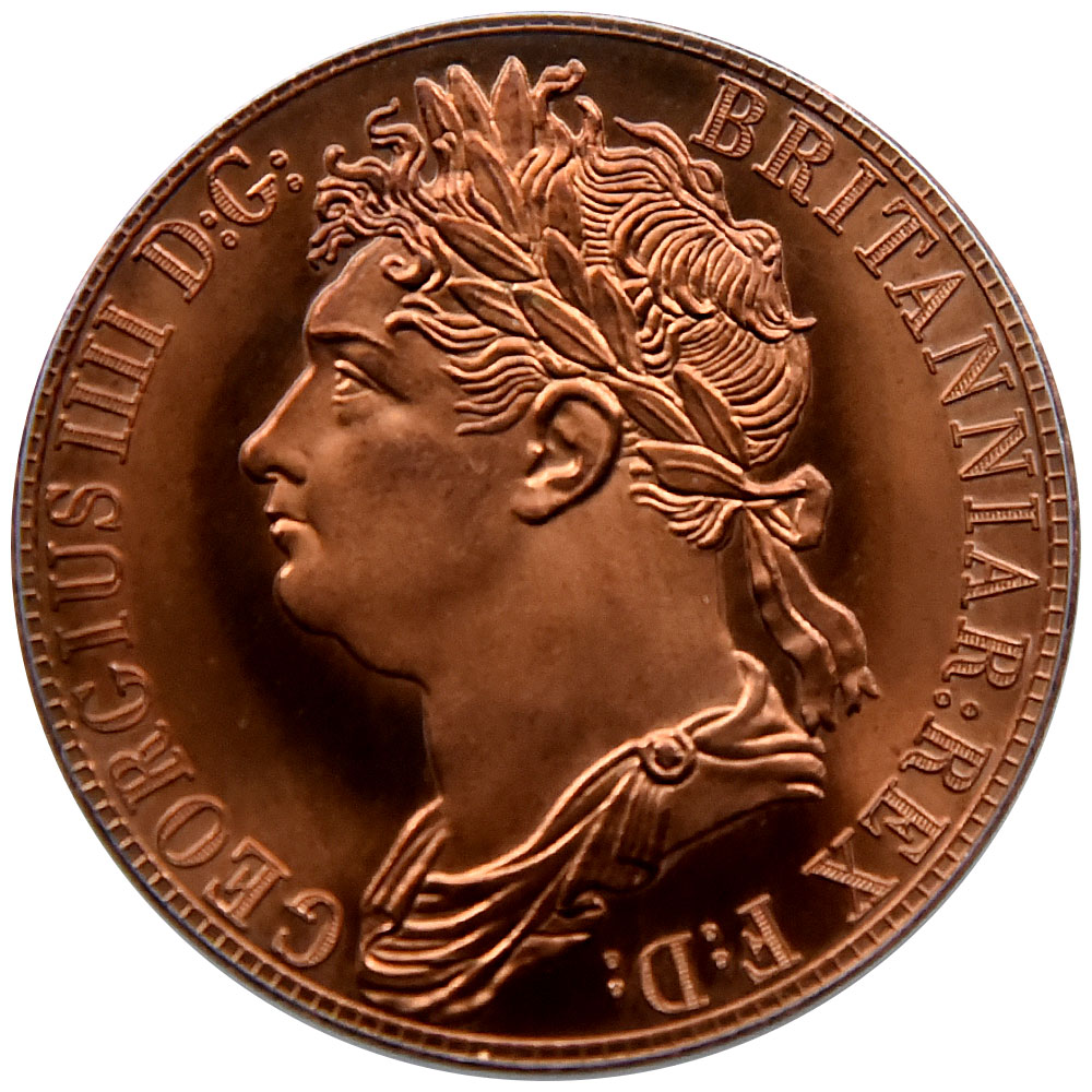 イギリス 1830 ジョージ4世 クラウン 銅貨 PCGS MS68RD レッド ドラゴン 36116884