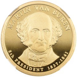 アメリカ 2008 1ドル 黄銅メッキ銅貨 NGC PF70UC アメリカ8代大統領 マーティン・ヴァン・ビューレン 3251355044