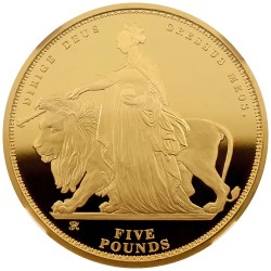 オルダニー 2019 エリザベス2世 5ポンド 金貨 NGC PF69UC ウナ＆ライオン 2915840001