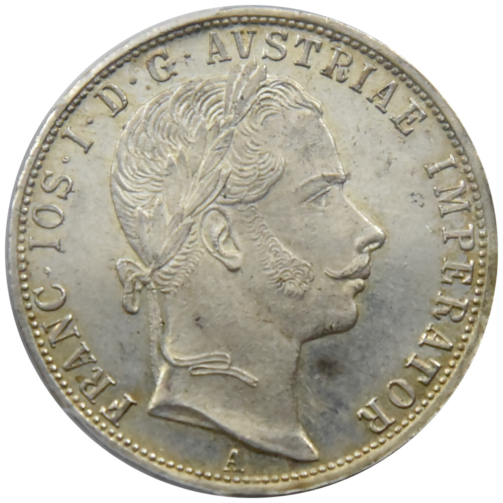 オーストリア 1859-A フランツ・ヨーゼフ1世 1フローリン 銀貨 PCGS ...