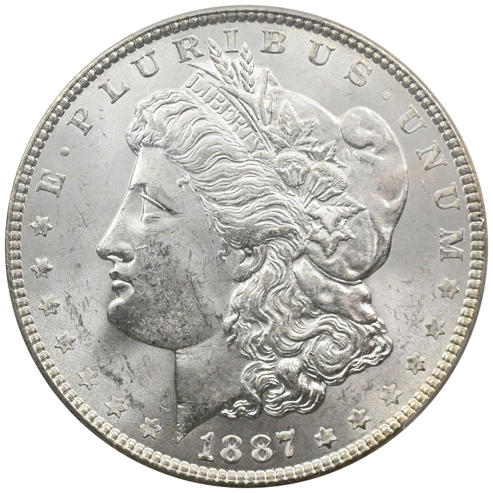 アメリカ 1887 1ドル 銀貨 PCGS MS64 モルガンダラー 47691644