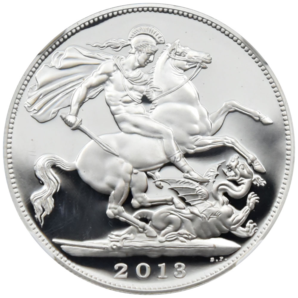 イギリス 2013 エリザベス２世 S5PND 銀貨 NGC PF 70 ULTRA CAMEO 