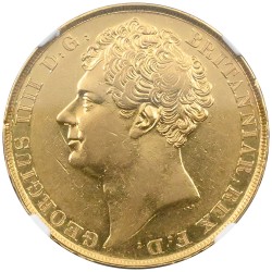 イギリス 1823 ジョージ4世 2ソブリン 金貨 NGC AU55 聖ジョージの竜退治 4537349041
