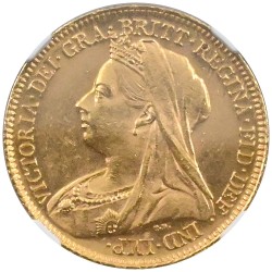 イギリス 1901 ヴィクトリア ハーフソブリン 金貨 NGC MS63 聖ジョージの竜退治 6699744003