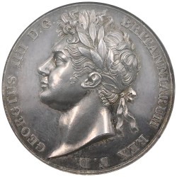 イギリス 1821 ジョージ4世 メダル 銀貨 PCGS SP62 戴冠記念 39398630